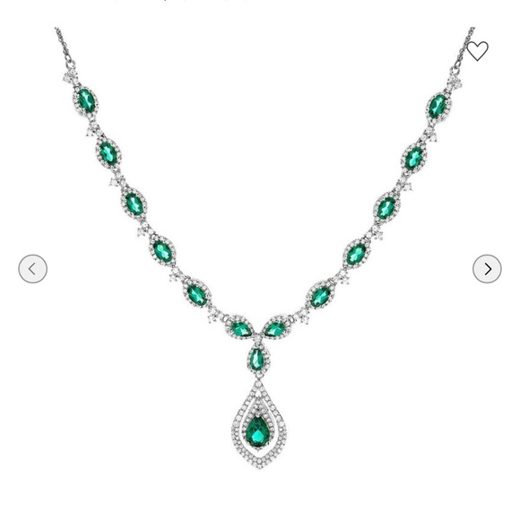 Helzberg Diamonds Elegant Emerald Necklace - Picture 1 of 5